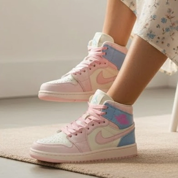 کفش جردن ایر نایک ساقدار هفت رنگ چرمی ماموت